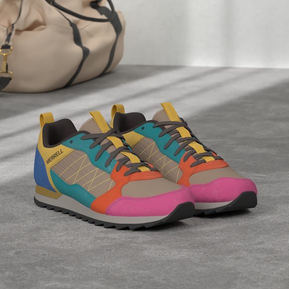 NEW MERRELL WOMEN'S ALPINE SNEAKER, BRINDLE MULTI, 10.5 - Picture 2 of 5